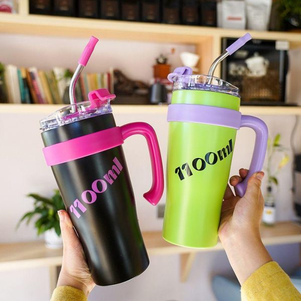 Drinkware | Casual Letter 201 Stainless Steel 304 Stainless Steel Thermos Cup 1 Piece 1.1L Drinkware 1.1L