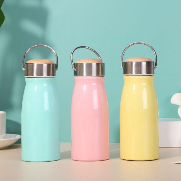 Drinkware | Casual Pastoral Solid Color Stainless Steel Thermos Cup 1 Piece 350ml Drinkware 350ML