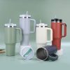 Drinkware | Casual Retro Solid Color 201 Stainless Steel 304 Stainless Steel Thermos Cup 1 Piece 40oz Drinkware 40oz