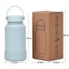 Drinkware | Casual Solid Color Stainless Steel Silica Gel Water Bottles 1 Piece 650ml Drinkware 650ml