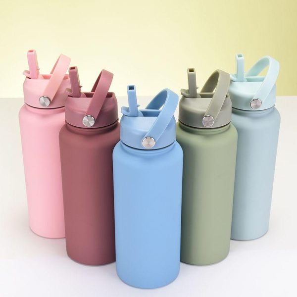 Drinkware | Casual Solid Color Stainless Steel Thermos Cup 1L Drinkware 1L