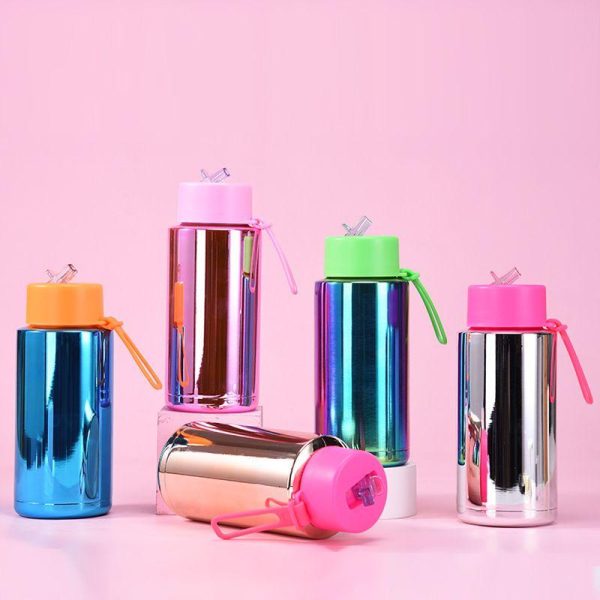 Drinkware | Chinoiserie Casual Vacation Multicolor Stainless Steel Water Bottles 1 Piece 1 Liter Drinkware 1 Liter