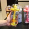 Drinkware | Cute Cartoon Plastic Water Bottles 1 Piece 401-500ml Drinkware 401-500ml