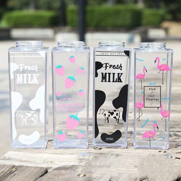 Drinkware | Cute Cartoon Plastic Water Bottles 1 Piece 500ml-1000Ml Drinkware 500ml-1000Ml