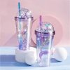 Drinkware | Cute Letter Plastic Water Bottles 1 Piece 420ml Drinkware 420ml