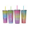 Drinkware | Cute Multicolor Letter Abs Water Bottles 1 Piece 710ml Drinkware 710ml