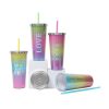 Drinkware | Cute Multicolor Letter Abs Water Bottles 1 Piece 710ml Drinkware 710ml