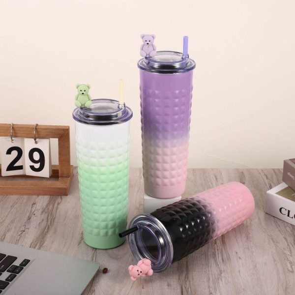 Drinkware | Cute Multicolor Stainless Steel Water Bottles 1 Piece 750ml Drinkware 750ml