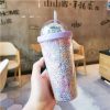 Drinkware | Cute Pastoral Letter Plastic Water Bottles 1 Piece 550ml Drinkware 550ml