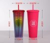 Drinkware | Double-Layer Plastic Straw Cup Large Capacity Creative 710Ml Cup Portable Cup 710ml Drinkware 710ml