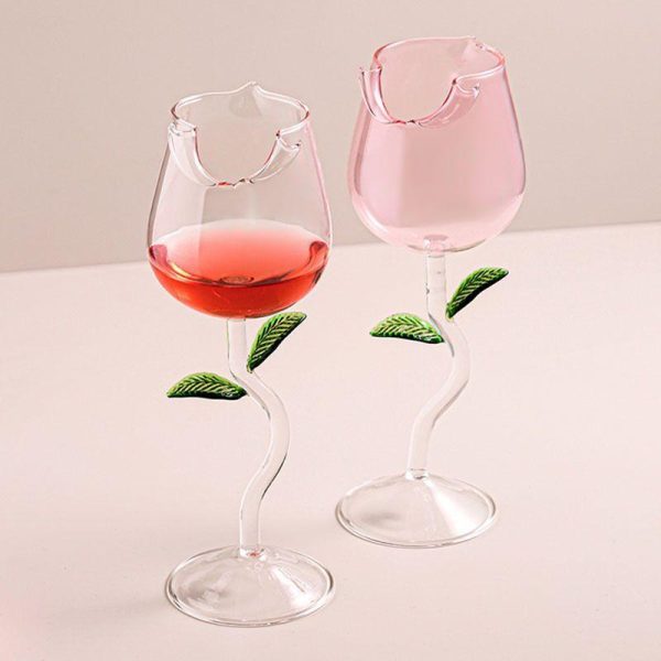 Drinkware | Elegant Plant Glass Glass Wine Glass 1 Piece Drinkware Drinkware