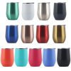 Drinkware | Fashion Stripe Solid Color Stainless Steel Thermos Cup 1 Piece 12oz Drinkware 12oz