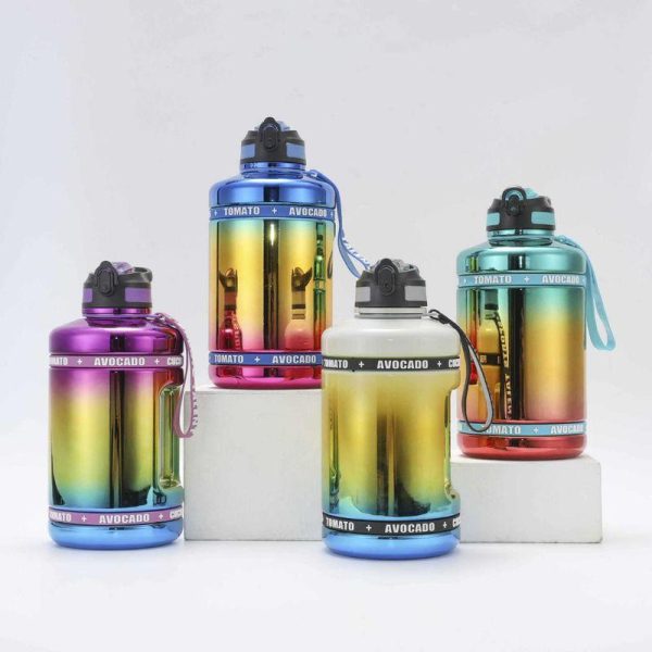 Drinkware | Glam Retro Solid Color Plastic Water Bottles 2200ml Drinkware 2200ml