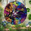 Wall Art | Basic Retro Cat Flower Arylic Pendant Wall Art Flower Cat Home Decor Flower Cat