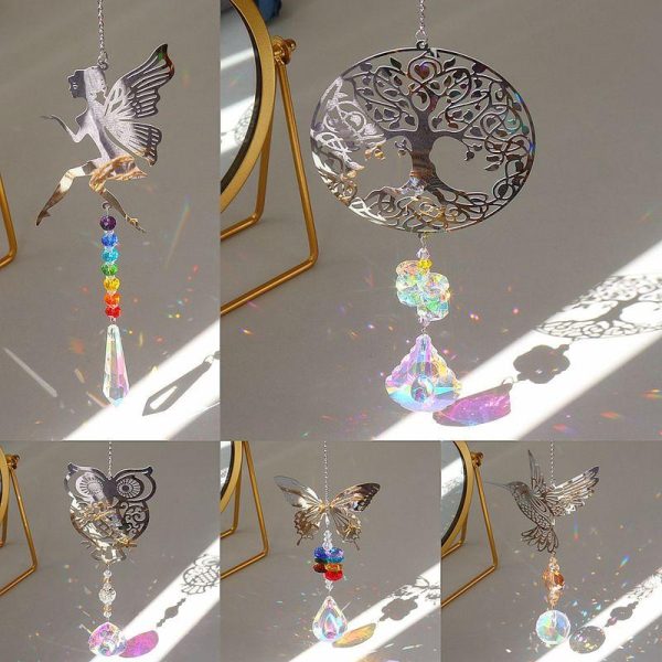 Wall Art | Casual Butterfly Stainless Steel Crystal Pendant Owl Home Decor Owl