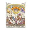 Wall Art | Casual Rainbow Devil’S Eye Plant Polyester Tapestry Artificial Decorations 73*95CM（磨毛款） Home Decor 73*95CM（磨毛款）