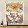 Wall Art | Casual Rainbow Devil’S Eye Plant Polyester Tapestry Artificial Decorations 73*95CM（磨毛款） Home Decor 73*95CM（磨毛款）