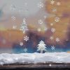 Wall Art | Casual Snowflake Pvc Wall Sticker Wall Art Laser Christmas Snowflake Tree Home Decor Laser Christmas Snowflake Tree