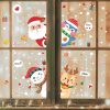 Wall Art | Christmas Cartoon Penguin Santa Claus Elk Pvc Window Stickers Door Sticker 20*29cm*4pcs Home Decor 20*29cm*4pcs