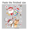 Wall Art | Christmas Cartoon Penguin Santa Claus Elk Pvc Window Stickers Door Sticker 20*29cm*4pcs Home Decor 20*29cm*4pcs