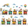 Wall Art | Cute Animal Train Pvc Wall Sticker 40*60cm Home Decor 40*60cm