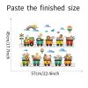 Wall Art | Cute Animal Train Pvc Wall Sticker 40*60cm Home Decor 40*60cm