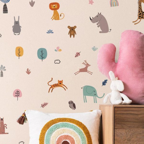 Wall Art | Cute Cartoon Bear Elephant Pvc Wall Sticker Wall Art 20*29CM*4PCS/FX-F546 Home Decor 20*29CM*4PCS/FX-F546