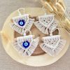 Wall Art | Cute Retro Devil’S Eye Cotton Thread Pendant Wall Art White without Blue Eyes Home Decor Wall Art