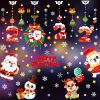 Wall Art | Cute Santa Claus Pvc Wall Sticker Wall Art 4 Snowflakes Per Set (25X35cm) Home Decor 4 Snowflakes Per Set (25X35cm)