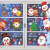 Wall Art | Cute Santa Claus Pvc Wall Sticker Wall Art 4 Snowflakes Per Set (25X35cm) Home Decor 4 Snowflakes Per Set (25X35cm)