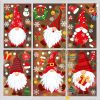 Wall Art | Cute Santa Claus Pvc Wall Sticker Wall Art 4 Snowflakes Per Set (25X35cm) Home Decor 4 Snowflakes Per Set (25X35cm)