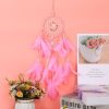 Wall Art | Dreamcatcher Feather Metal Wind Chime Sansheng Sanshi Pink Home Decor Sansheng Sanshi Pink