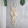 Wall Art | Ethnic Style Dreamcatcher Wood Cotton Rope Iron Tapestry Wall Art Gray-20*58*78 Home Decor Gray-20*58*78