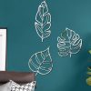 Wall Art | Fashion Leaves Plastic Wall Sticker L-Jm1077 Gold Home Decor L-Jm1077 Gold