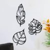 Wall Art | Fashion Leaves Plastic Wall Sticker L-Jm1077 Gold Home Decor L-Jm1077 Gold