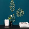 Wall Art | Fashion Leaves Plastic Wall Sticker L-Jm1077 Gold Home Decor L-Jm1077 Gold