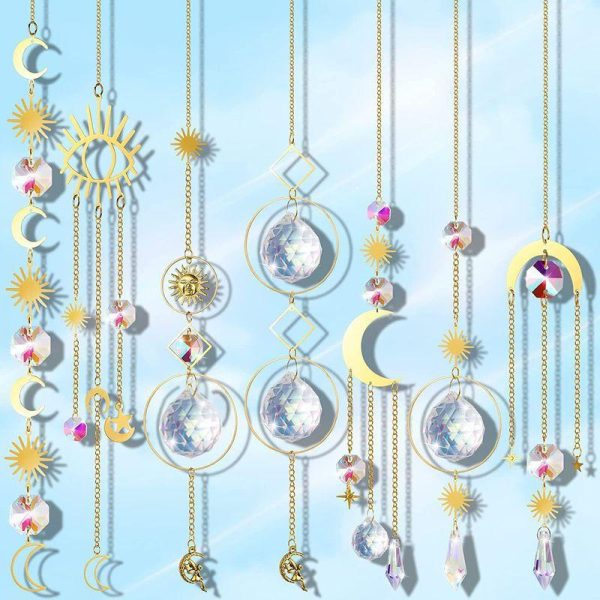 Wall Art | Fashion Moon Crystal Suncatcher Artificial Decorations Style 5 Home Decor Style 5