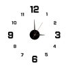 Wall Art | Fashion Round Arylic Wall Clock Black 40cm Home Decor Black 40cm