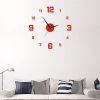 Wall Art | Fashion Round Arylic Wall Clock Black 40cm Home Decor Black 40cm