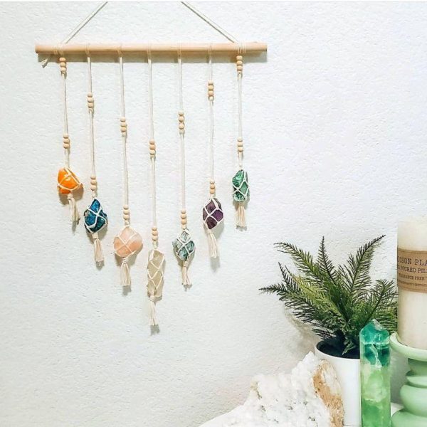 Wall Art | Irregular Tassel Crystal Metal Wind Chime Home Decor Wall Art