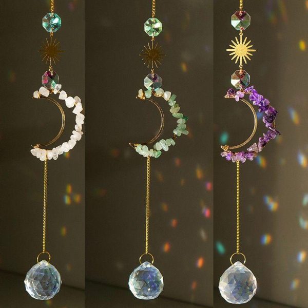 Wall Art | Moon Crystal Wind Chime Home Decor Wall Art