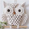 Wall Art | Pastoral Animal Owl Cotton Iron Tapestry Wall Art Small Circle 15 High 60cm Home Decor Small Circle 15 High 60cm