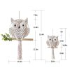 Wall Art | Pastoral Animal Owl Cotton Iron Tapestry Wall Art Small Circle 15 High 60cm Home Decor Small Circle 15 High 60cm