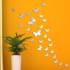 Wall Art | Pastoral Butterfly Arylic Wall Sticker Silver Home Decor Silver