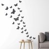 Wall Art | Pastoral Butterfly Arylic Wall Sticker Silver Home Decor Silver