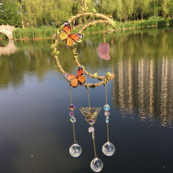 Wall Art | Pastoral Moon Crystal Wind Chime Home Decor Wall Art