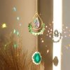 Wall Art | Pastoral Oval Crystal Pendant Artificial Decorations Amethyst Moon Agate Home Decor Amethyst Moon Agate