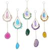 Wall Art | Pastoral Oval Crystal Pendant Artificial Decorations Amethyst Moon Agate Home Decor Amethyst Moon Agate