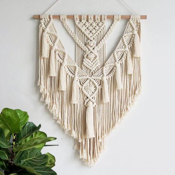 Wall Art | Pastoral Tassel Cotton Tapestry 55*70cm Home Decor 55*70cm