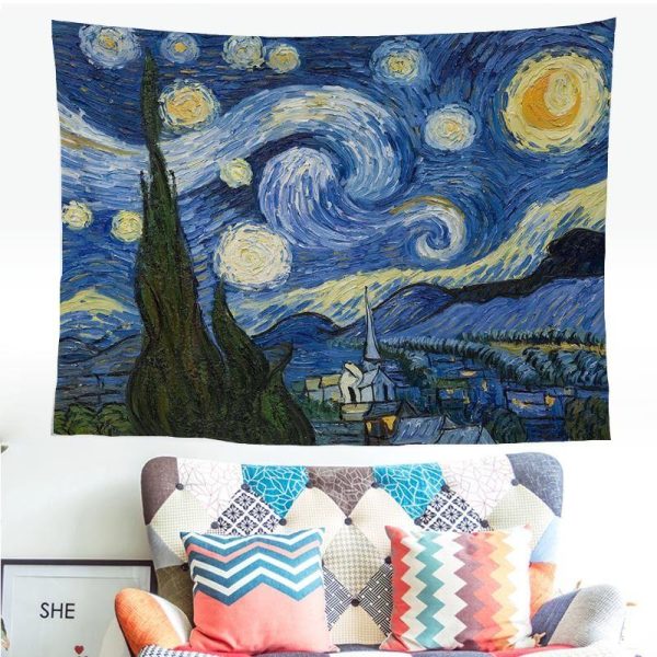 Wall Art | Preppy Style Oil Painting Polyester Tapestry 95-73cm Home Decor 95-73cm